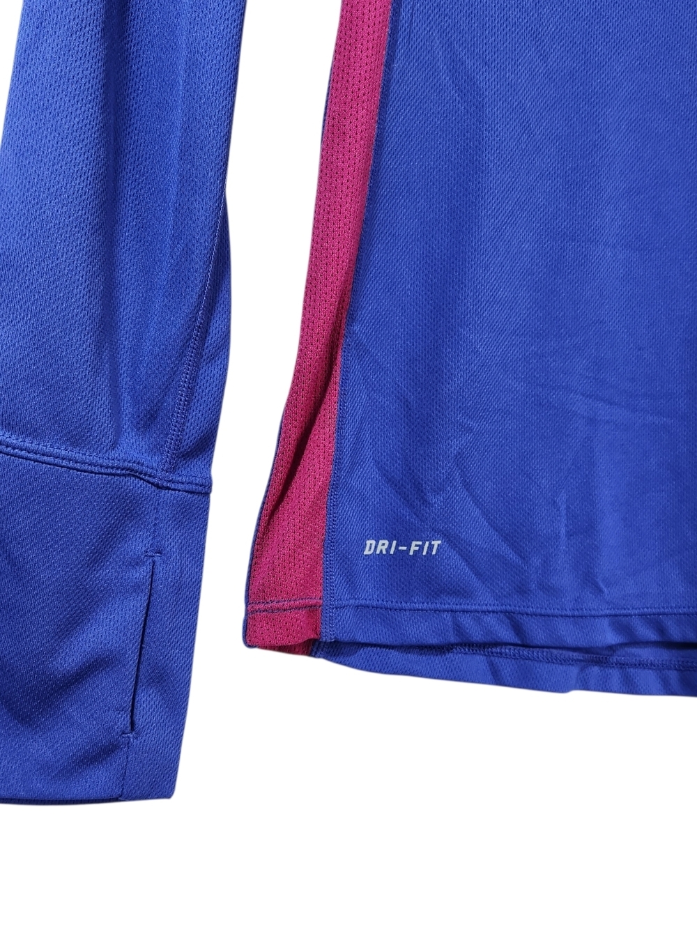 Nike Dri-FIT Running Top Women’s Med Blue Pink Long Sleeve Athletic Shirt Light - Picture 4 of 13